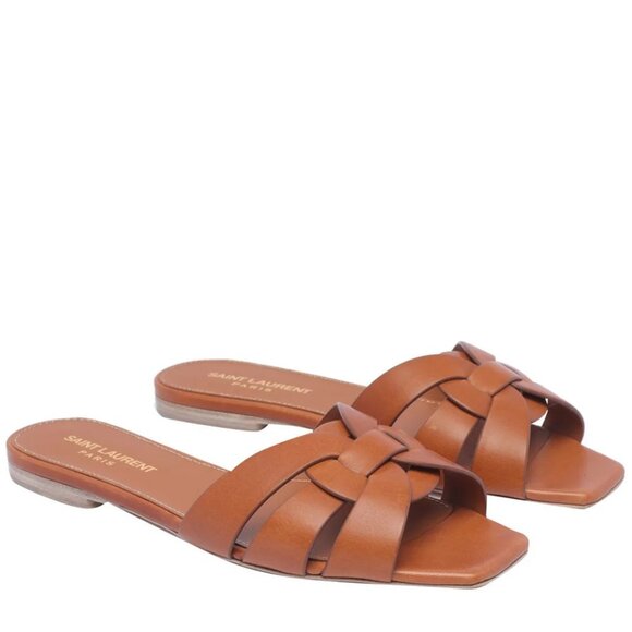 New Saint Laurent Saint Laurent Tribute Open Toe Mule Sandals - Picture 2 of 10